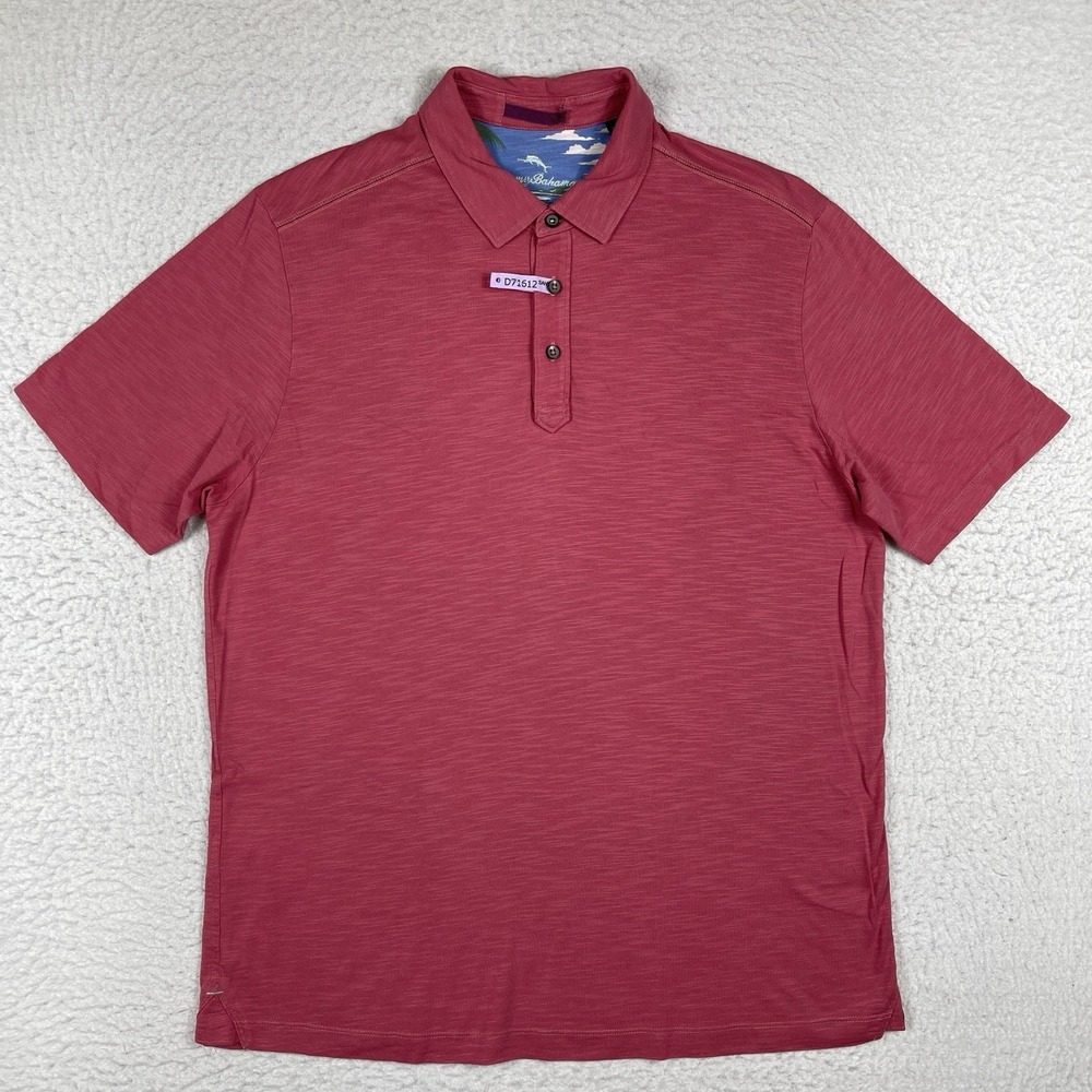 Tommy Bahama Polo Shirt Mens Large Work Casual Office Travel Vacation Golfer